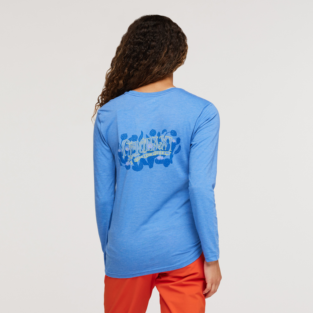 Cactus Life Long-Sleeve Organic T-Shirt - Women's, Lupine, Model London