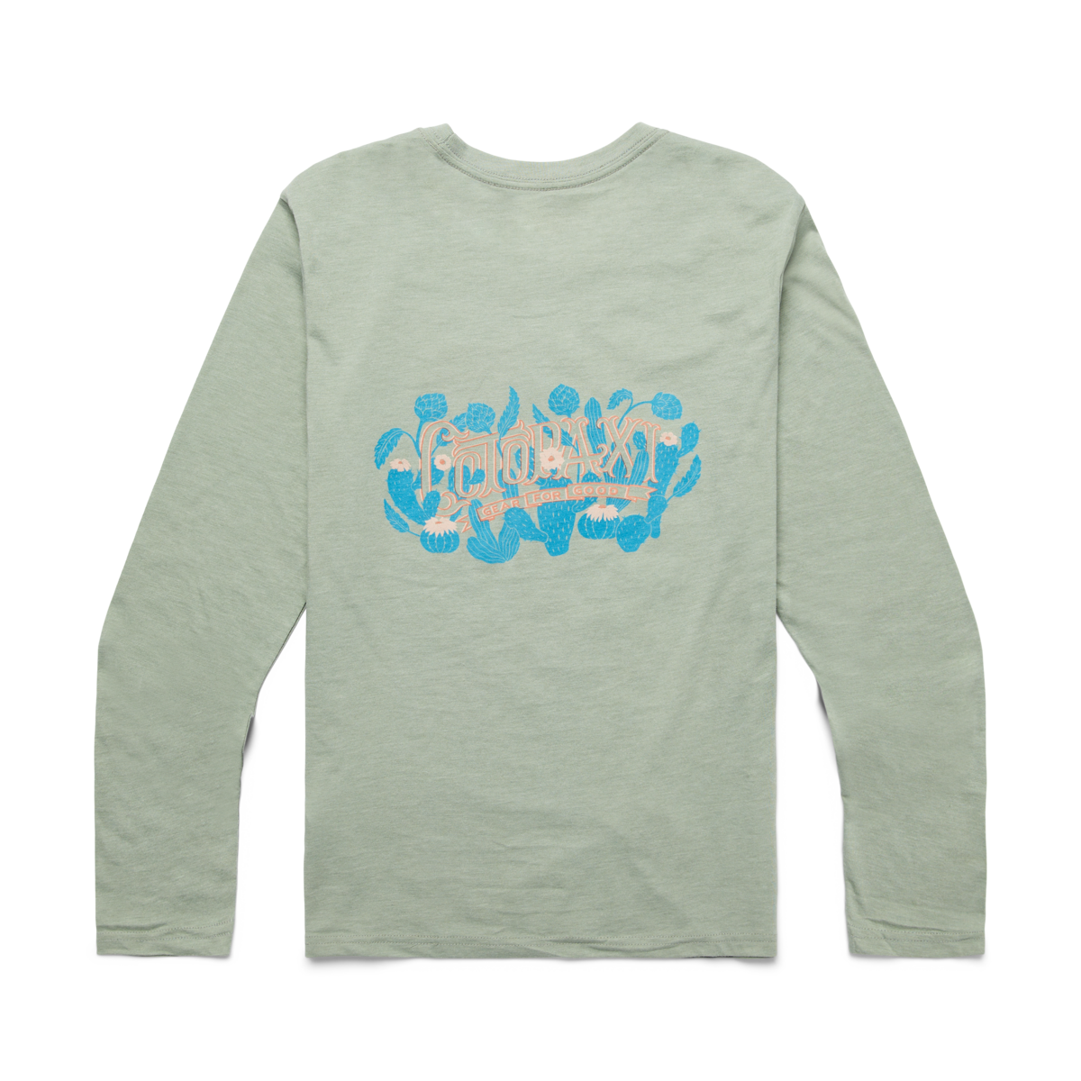 Cactus Life Long-Sleeve Organic T-Shirt - Women's, Silver Leaf, Model London