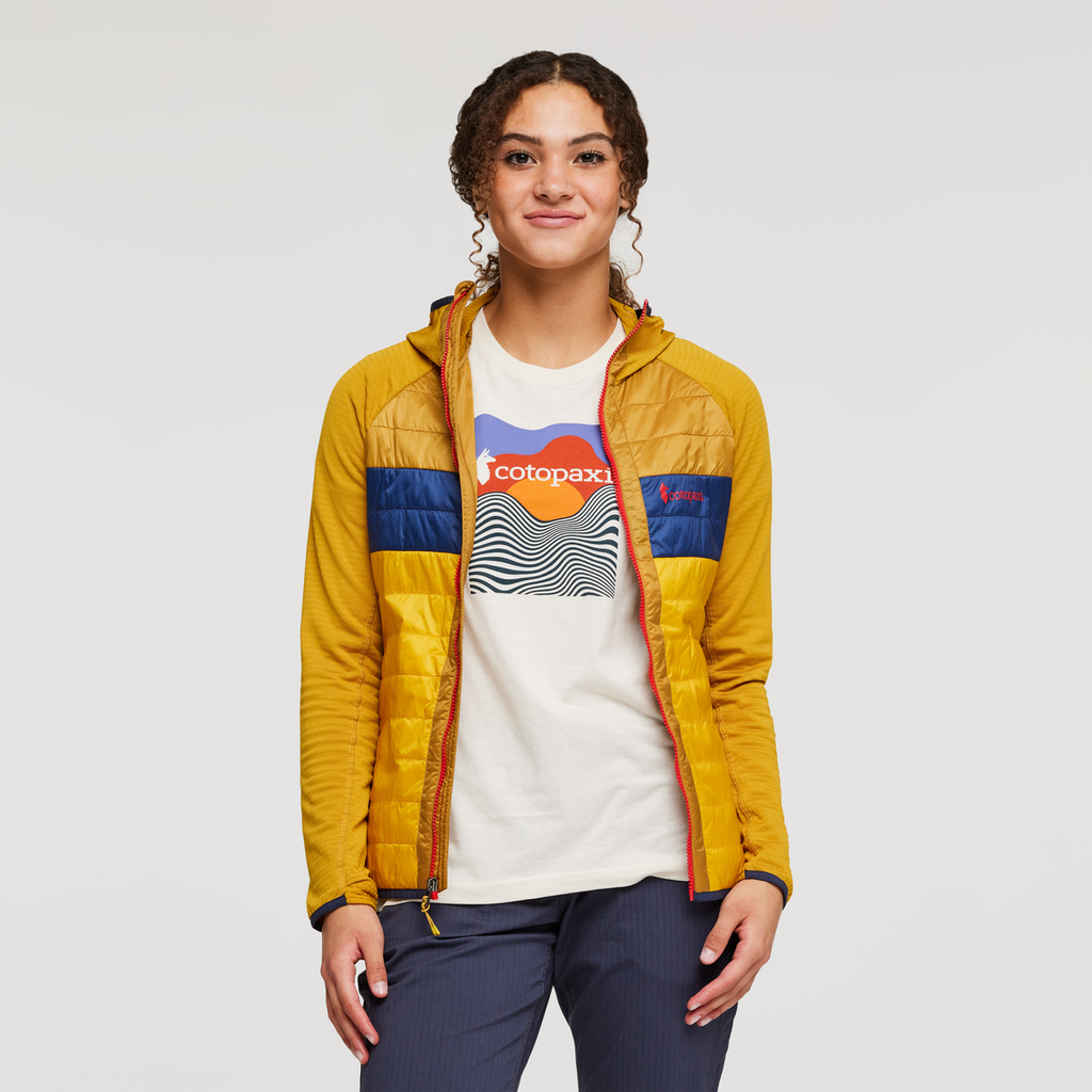 Capa Hybrid Insulated Hooded Jacket - Women's, Amber/Sunset, Model London