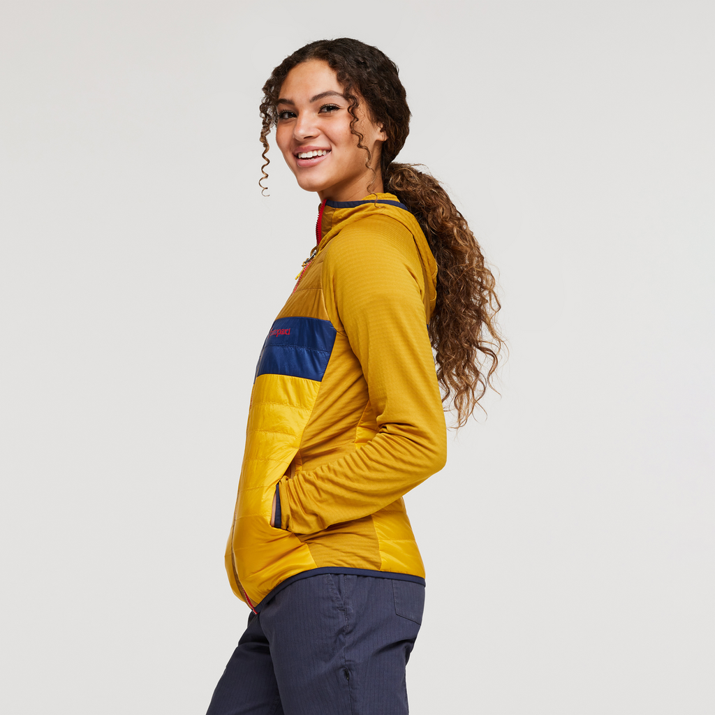 Capa Hybrid Insulated Hooded Jacket - Women's, Amber/Sunset, Model London