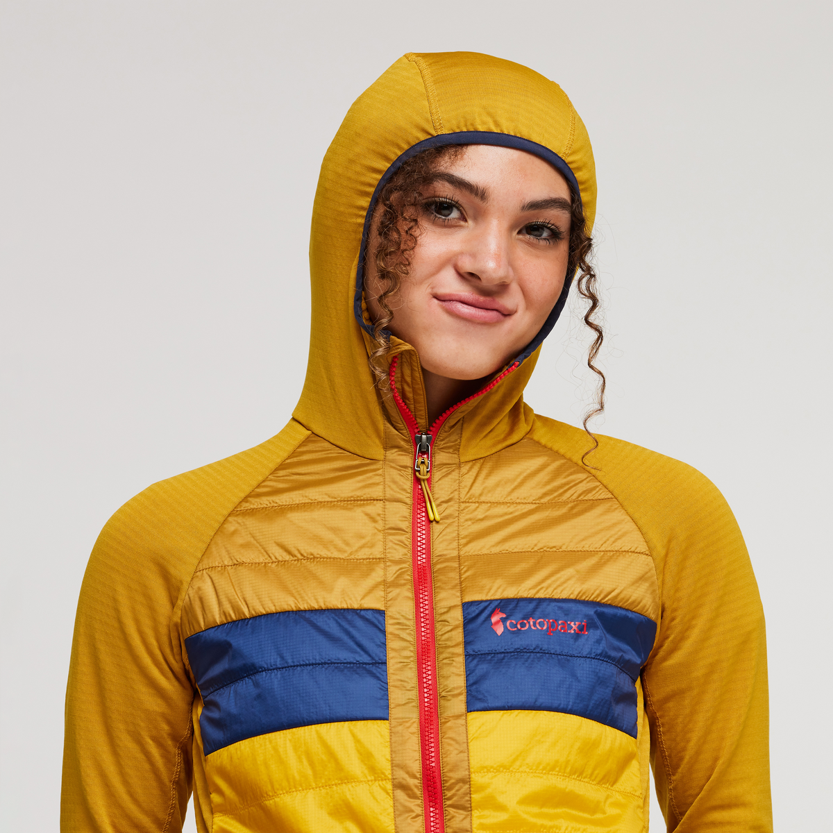 Capa Hybrid Insulated Hooded Jacket - Women's, Amber/Sunset, Model London