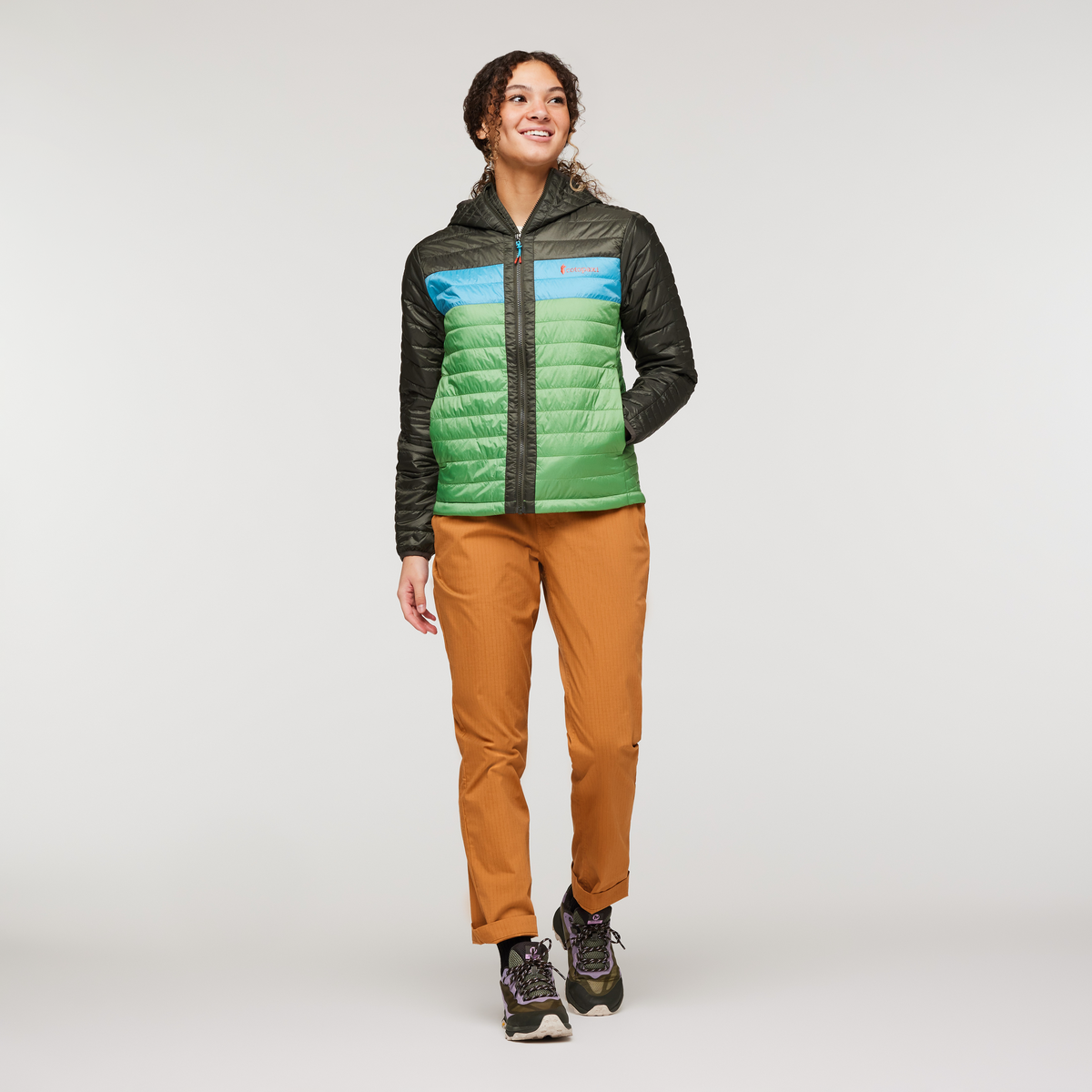 Capa Insulated Hooded Jacket - Women's, Iron/Kelp, Model London