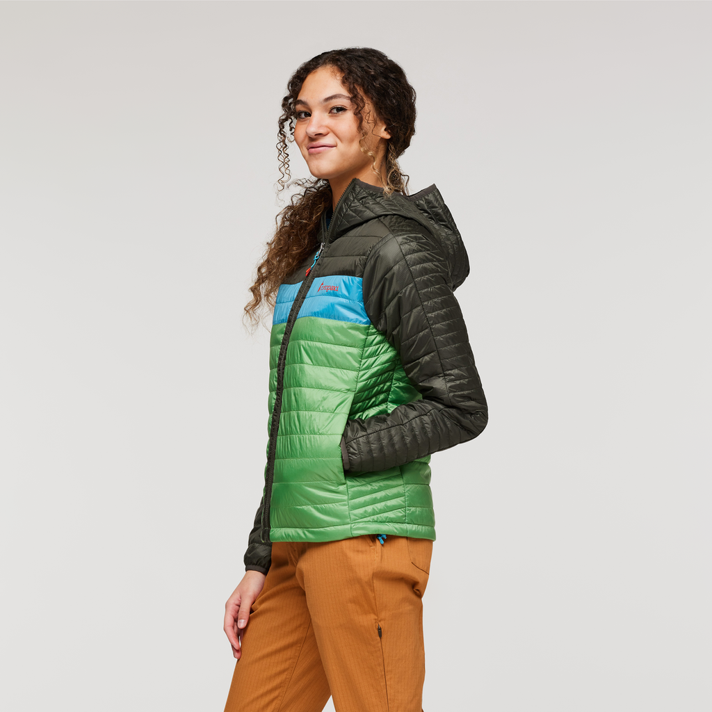 Capa Insulated Hooded Jacket - Women's, Iron/Kelp, Model London