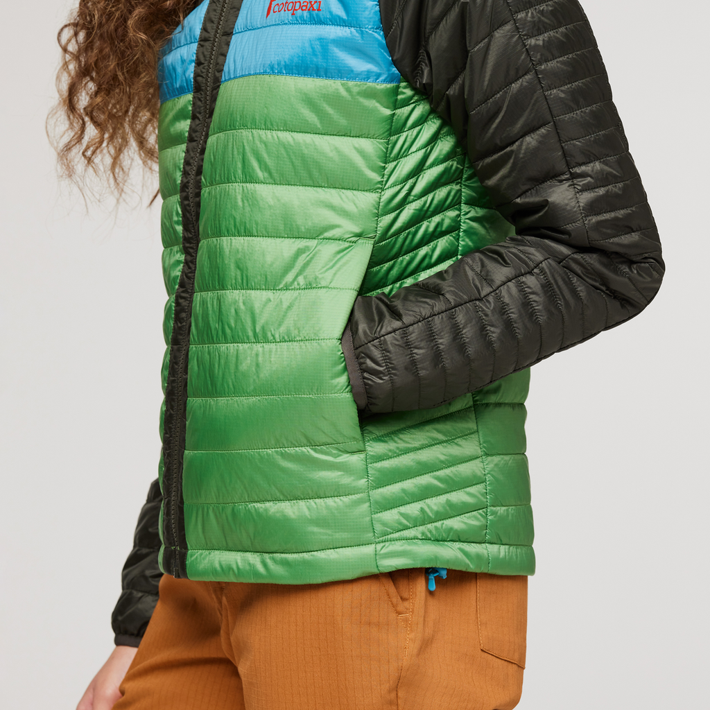 Capa Insulated Hooded Jacket - Women's, Iron/Kelp, Model London