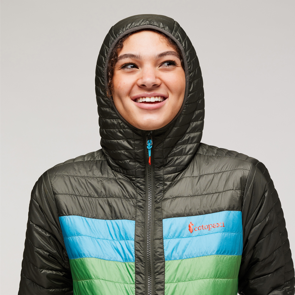 Capa Insulated Hooded Jacket - Women's, Iron/Kelp, Model London
