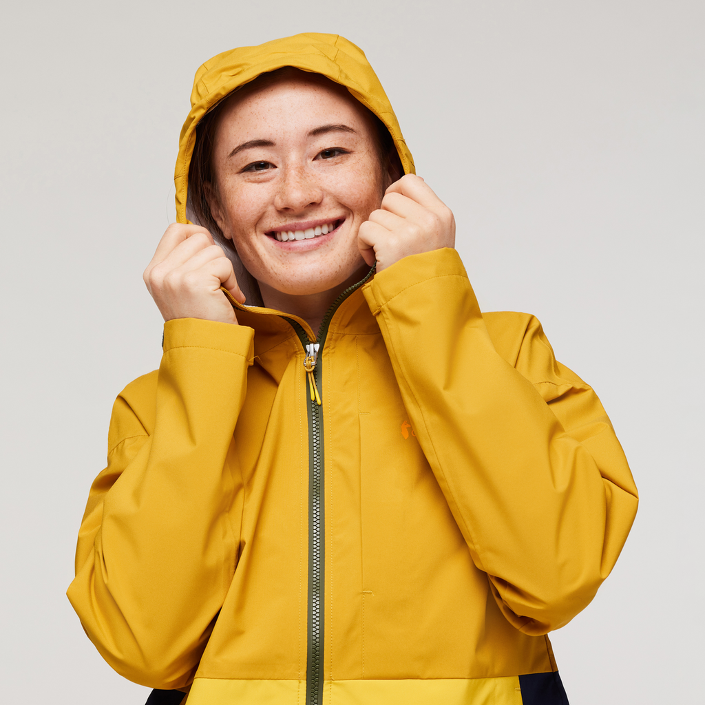 Cielo Rain Jacket - Women's, Amber, Model Aya
