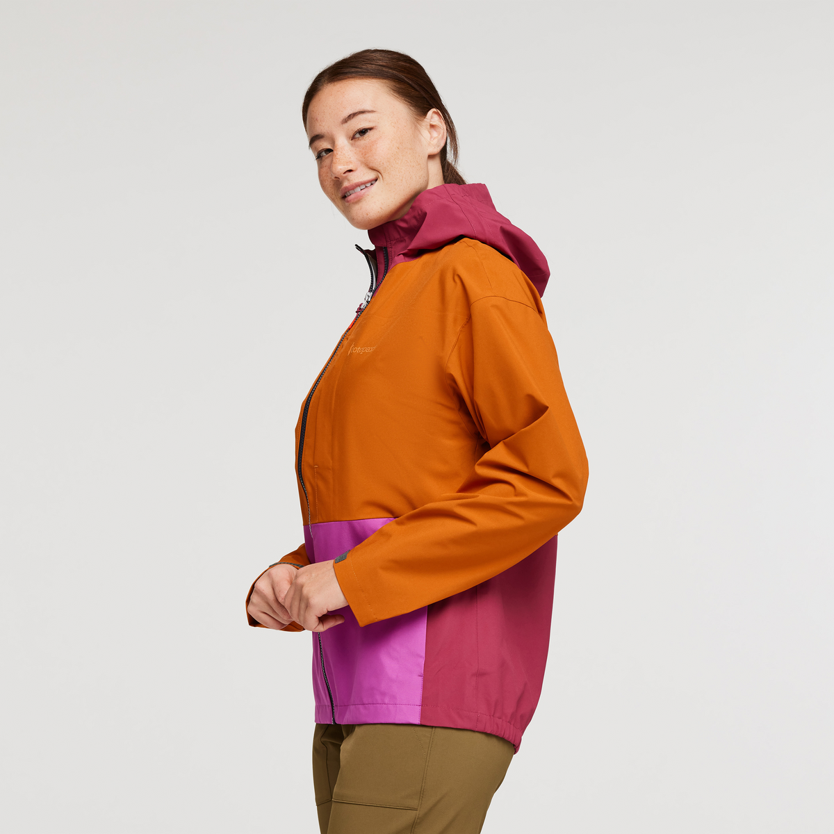 Cielo Rain Jacket - Women's, Mezcal, Model Aya