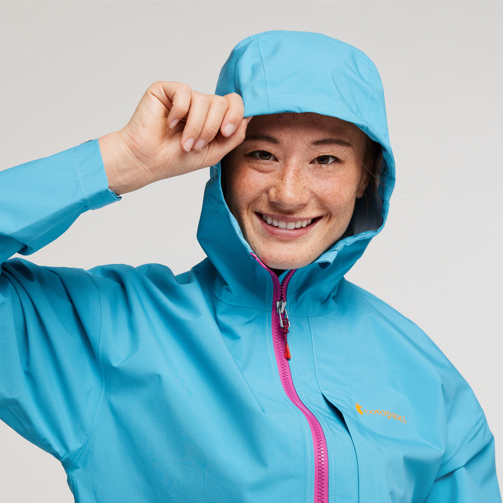 Cielo Rain Jacket - Women's, Poolside, Model Aya
