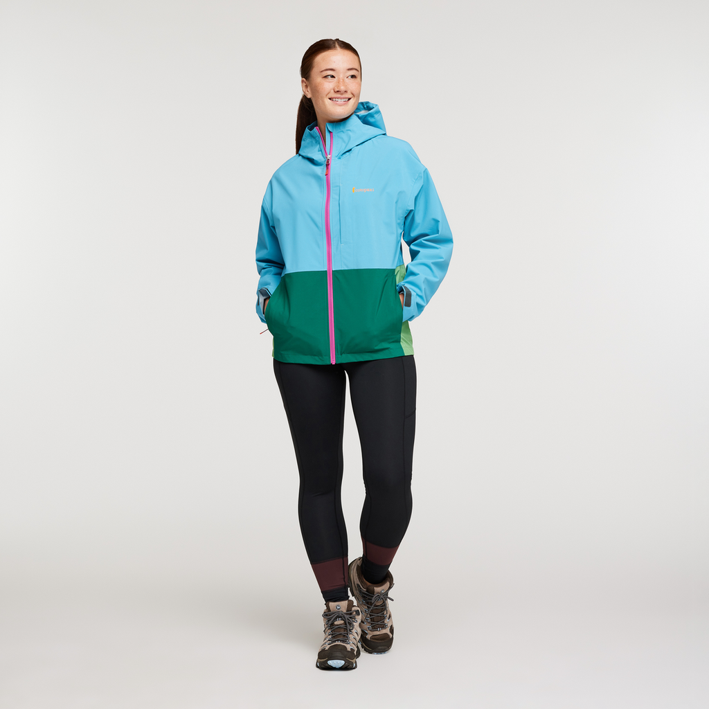 Cielo Rain Jacket - Women's, Poolside, Model Aya