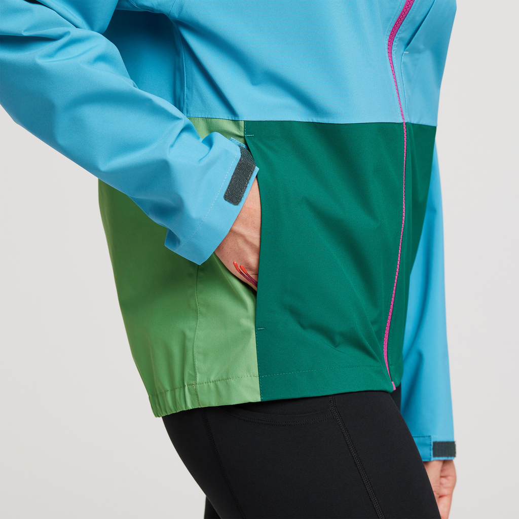 Cielo Rain Jacket - Women's, Poolside, Model Aya