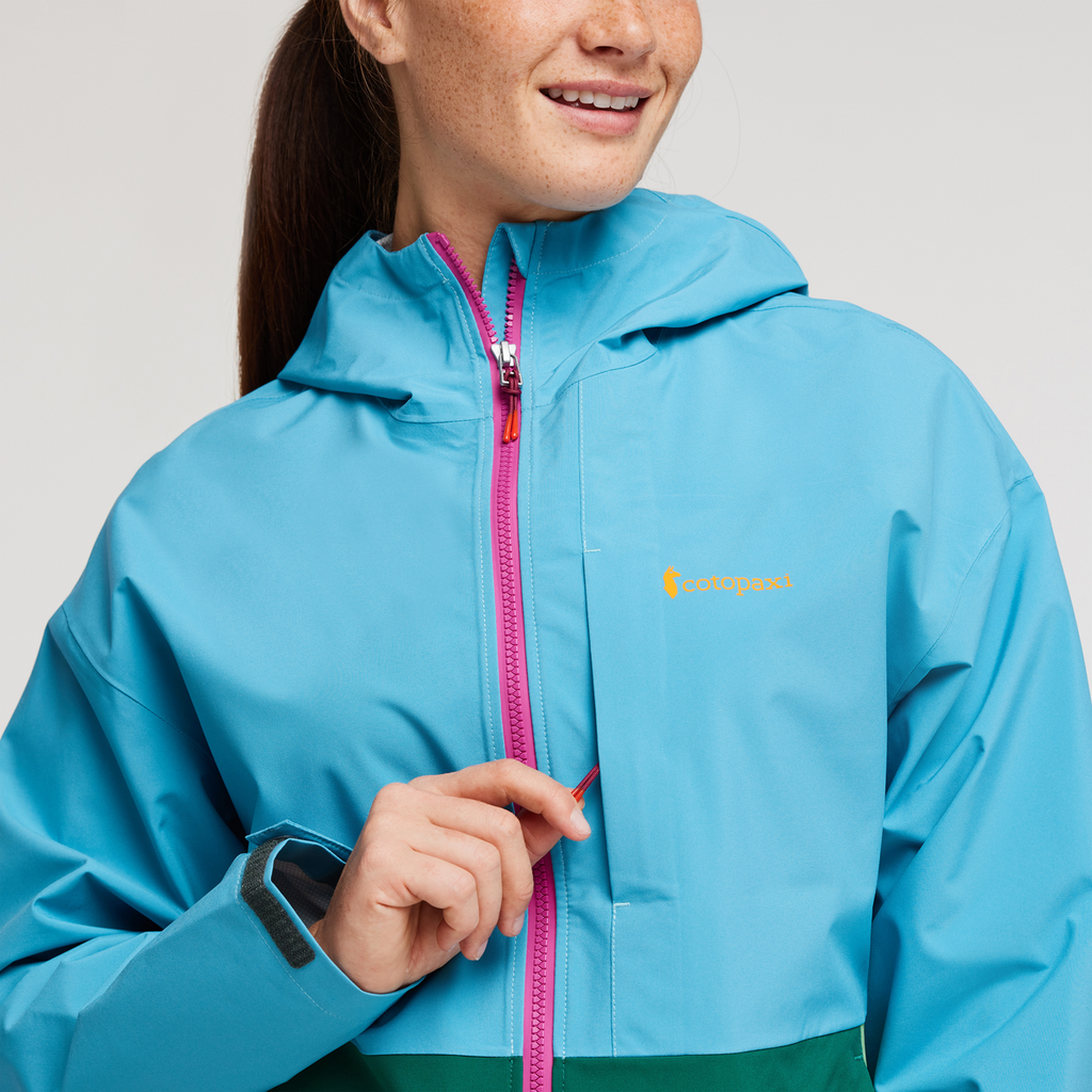 Cielo Rain Jacket - Women's, Poolside, Model Aya