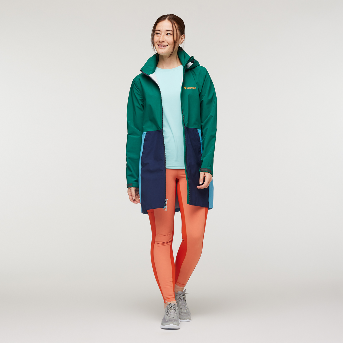 Cielo Rain Trench - Women's, Greenery, Model Aya