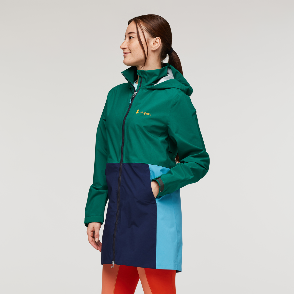 Cielo Rain Trench - Women's, Greenery, Model Aya