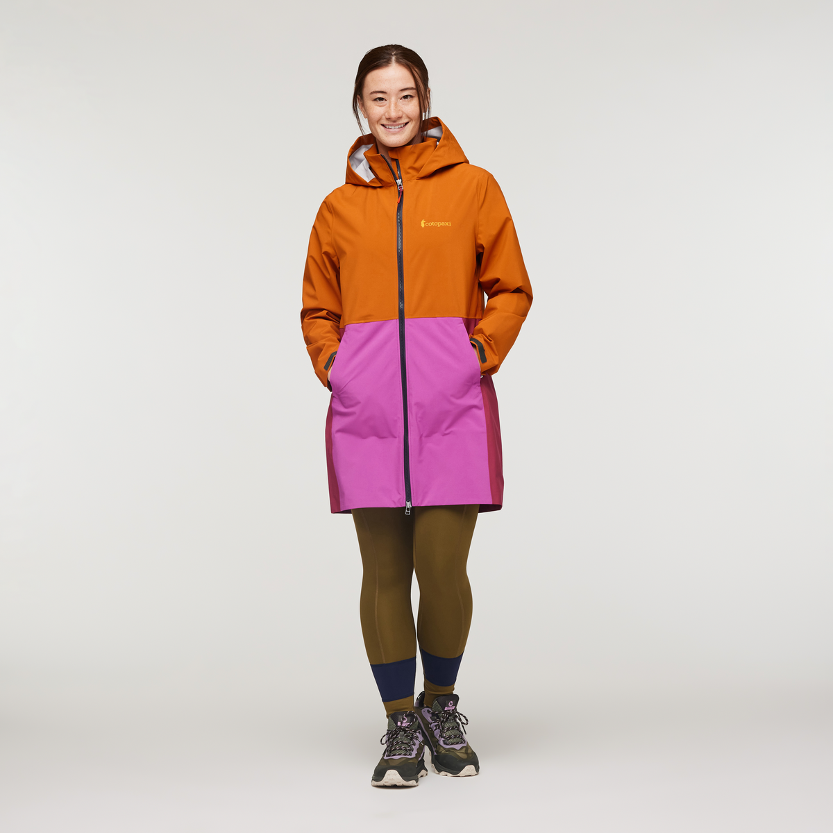 Cielo Rain Trench - Women's, Mezcal, Model Aya