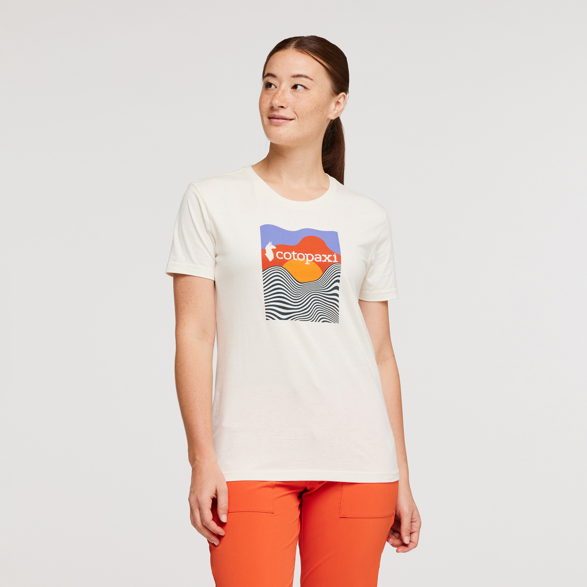 Cotopaxi Vibe Organic T-Shirt - Women's, Bone, Model Aya