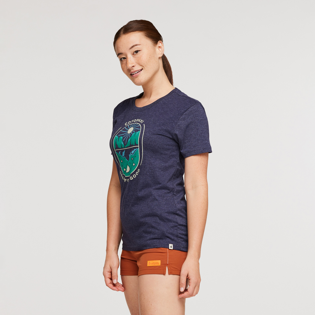 Day and Night Organic T-Shirt - Women's, Maritime, Model Aya