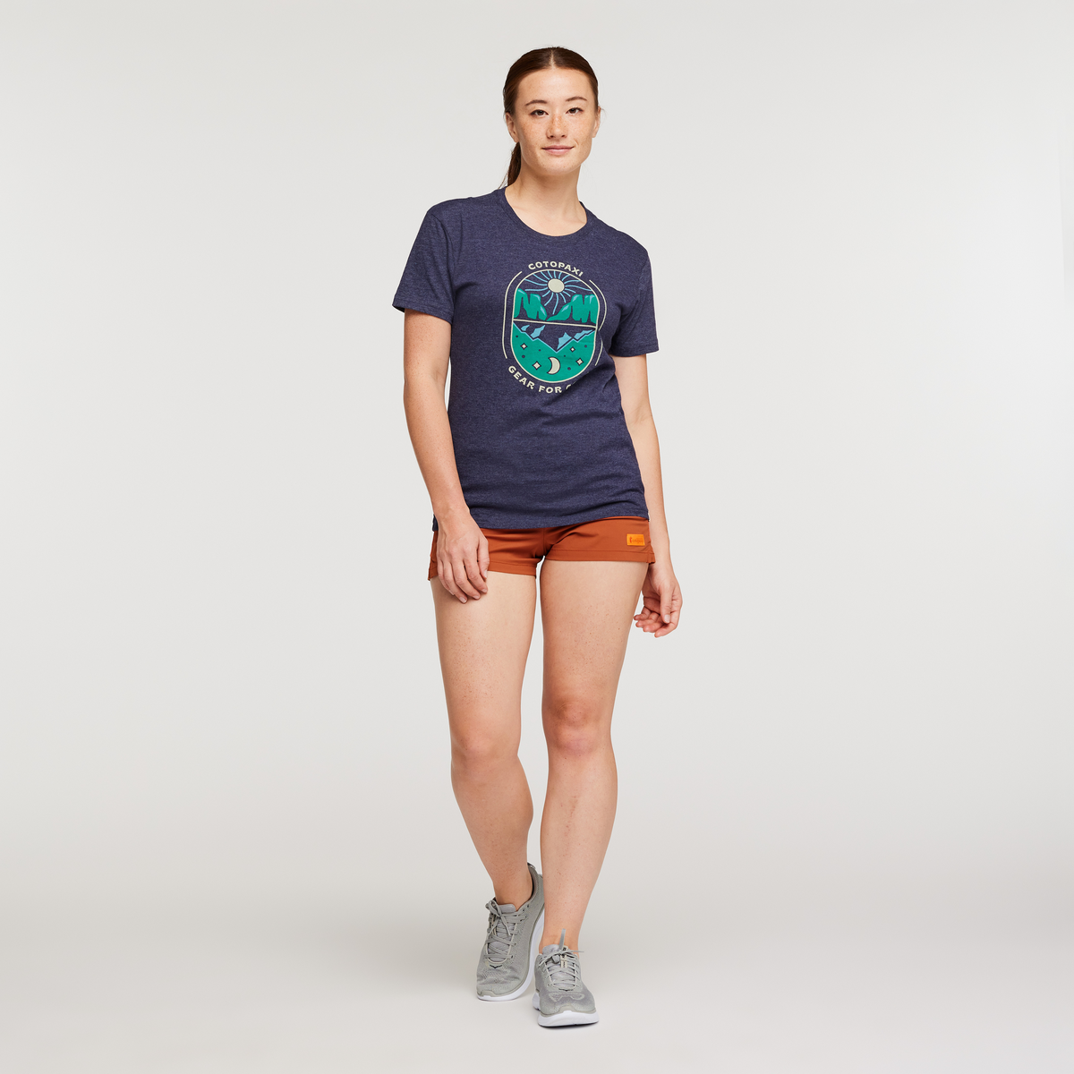 Day and Night Organic T-Shirt - Women's, Maritime, Model Aya