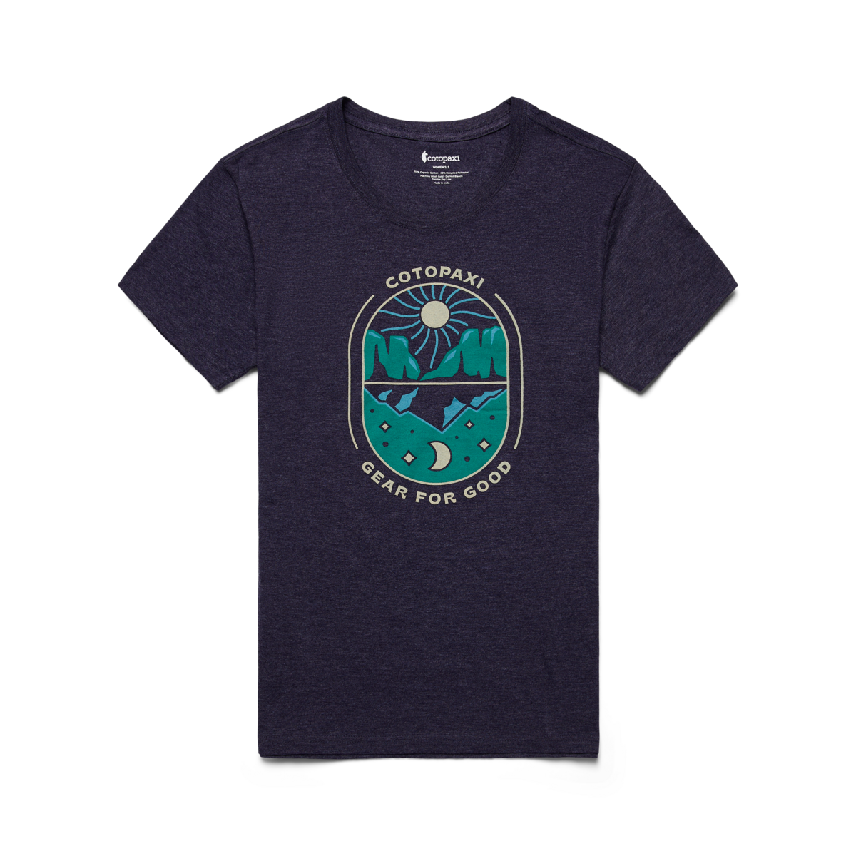 Day and Night Organic T-Shirt - Women's, Maritime
