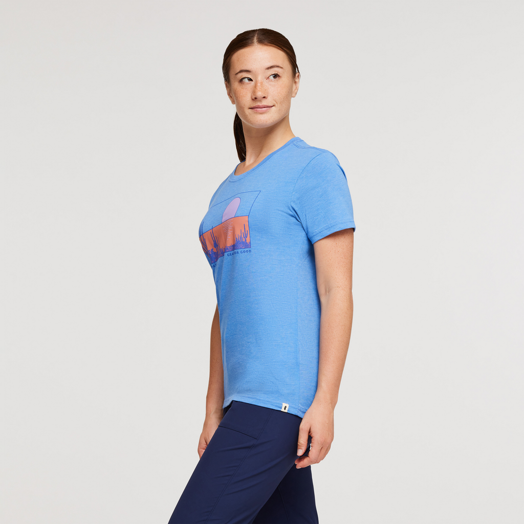 Desert View Organic T-Shirt - Women's, Lupine, Model London