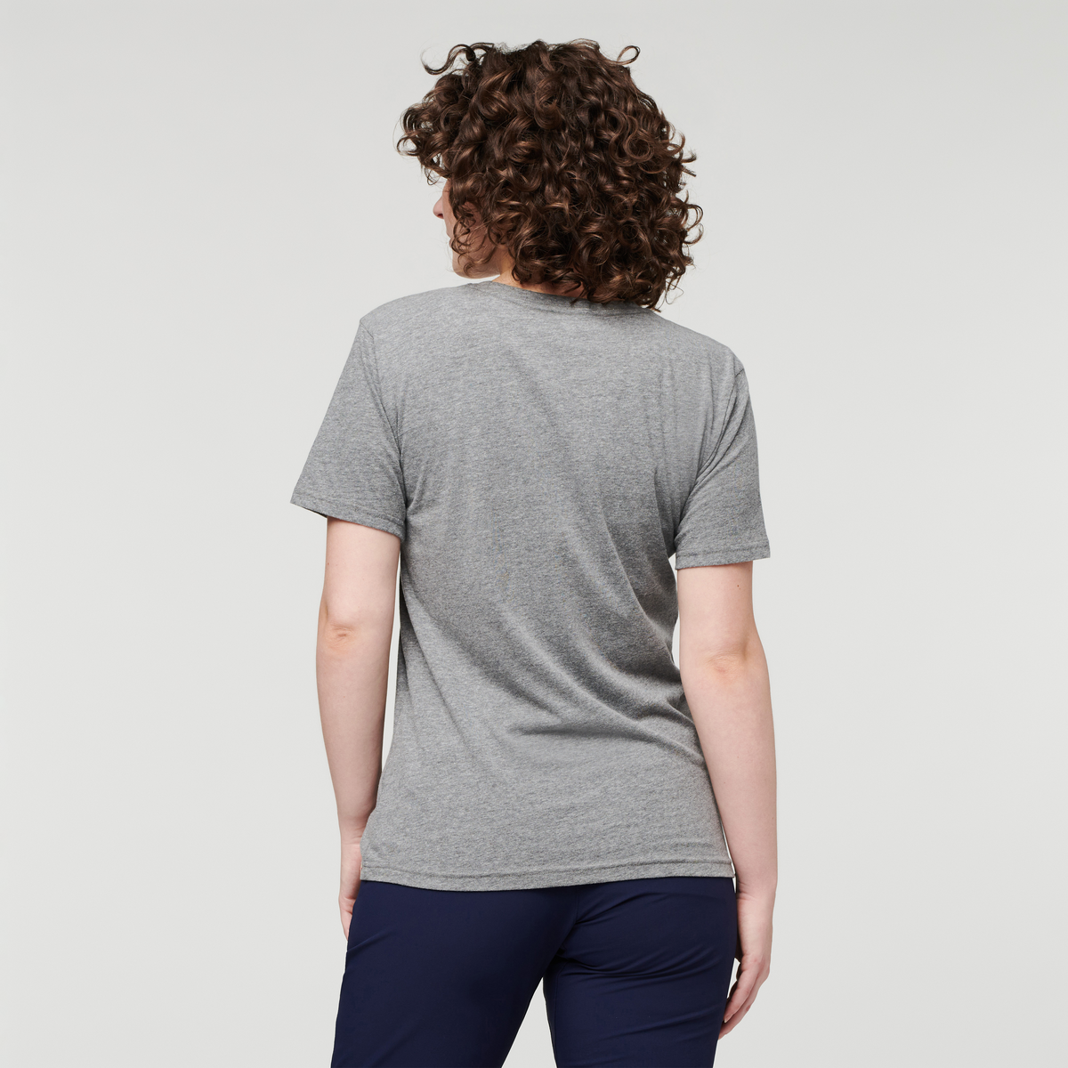 Disco Wave Organic T-Shirt - Women's, Heather Grey, Model Courtney