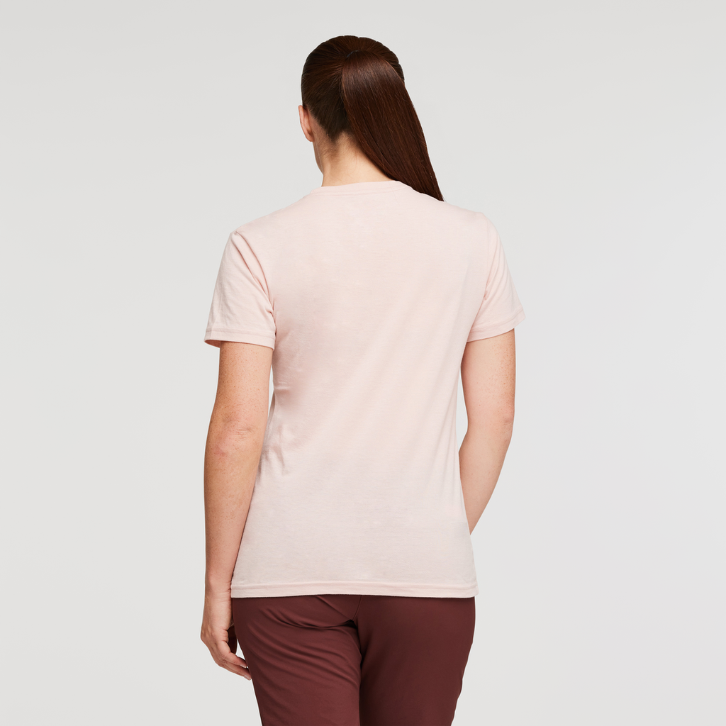 Disco Wave Organic T-Shirt - Women's, Sand, Model Aya