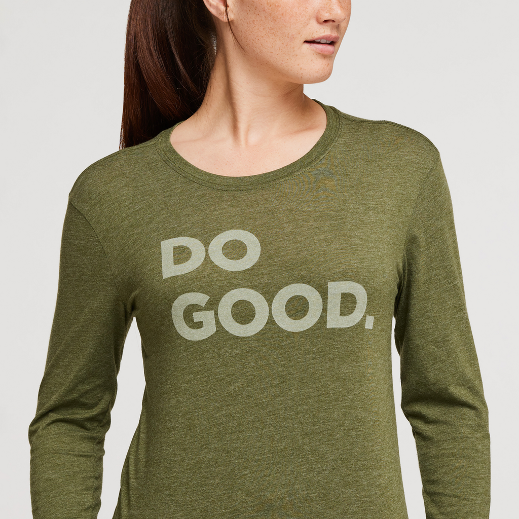 Do Good Long-Sleeve T-Shirt - Women's, Pine, Model Aya
