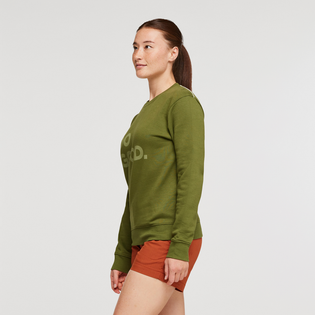 Do Good Crew Sweatshirt - Women's, Pine, Model Aya