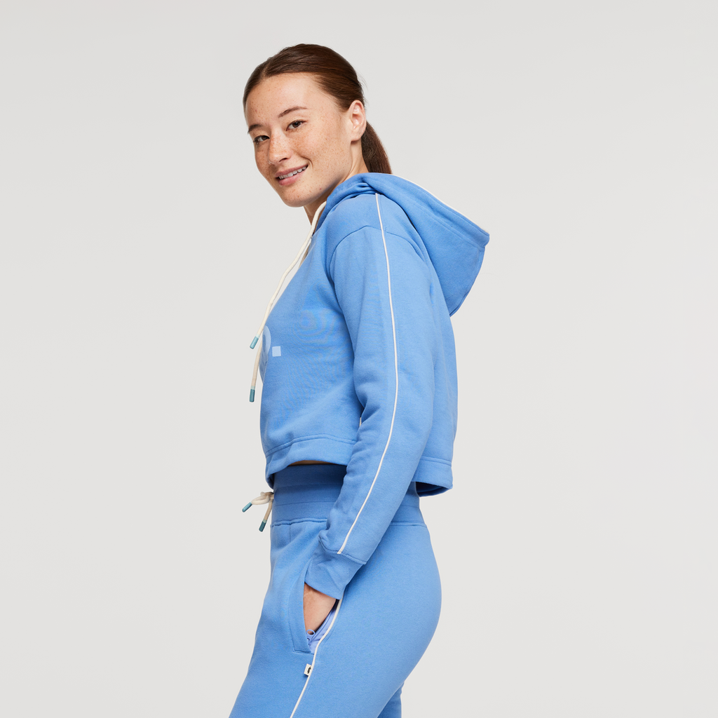 Do Good Organic Crop Sweatshirt - Women's, Lupine, Model Aya