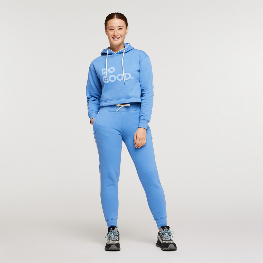 Do Good Organic Crop Sweatshirt - Women's, Lupine, Model Aya