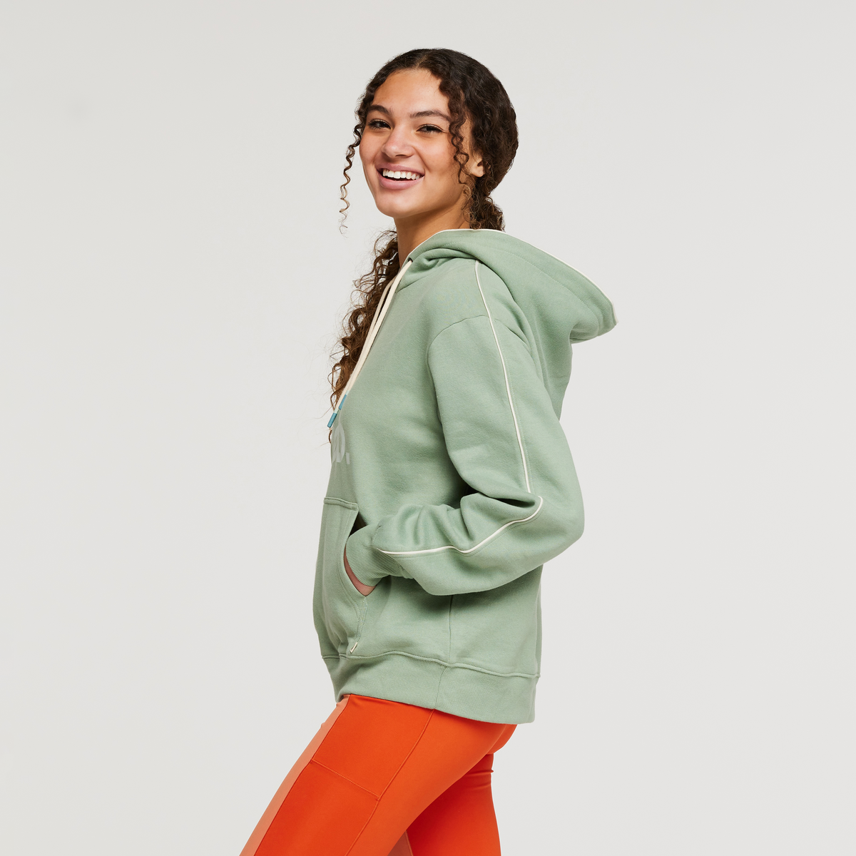 Do Good Organic Pullover Hoodie - Women's, Silver Leaf, Model London 