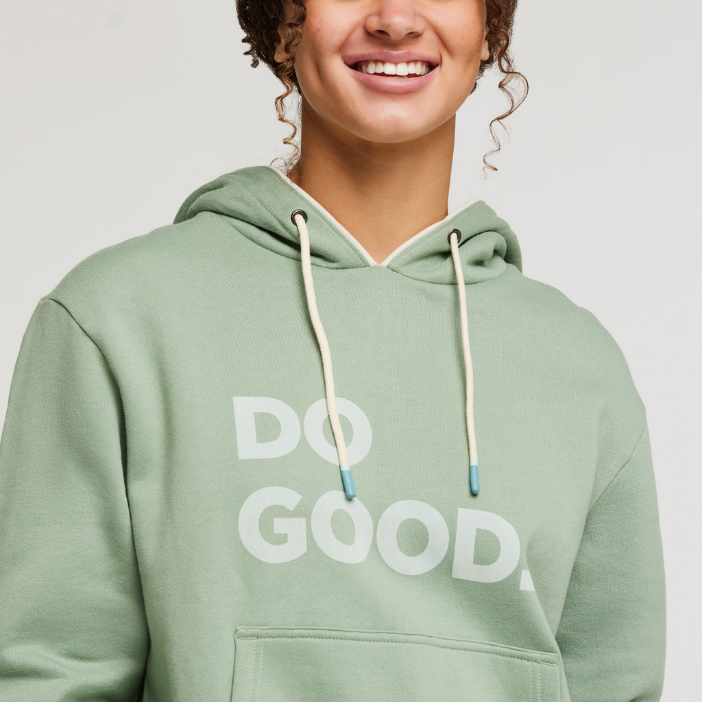 Do Good Organic Pullover Hoodie - Women's, Silver Leaf, Detail
