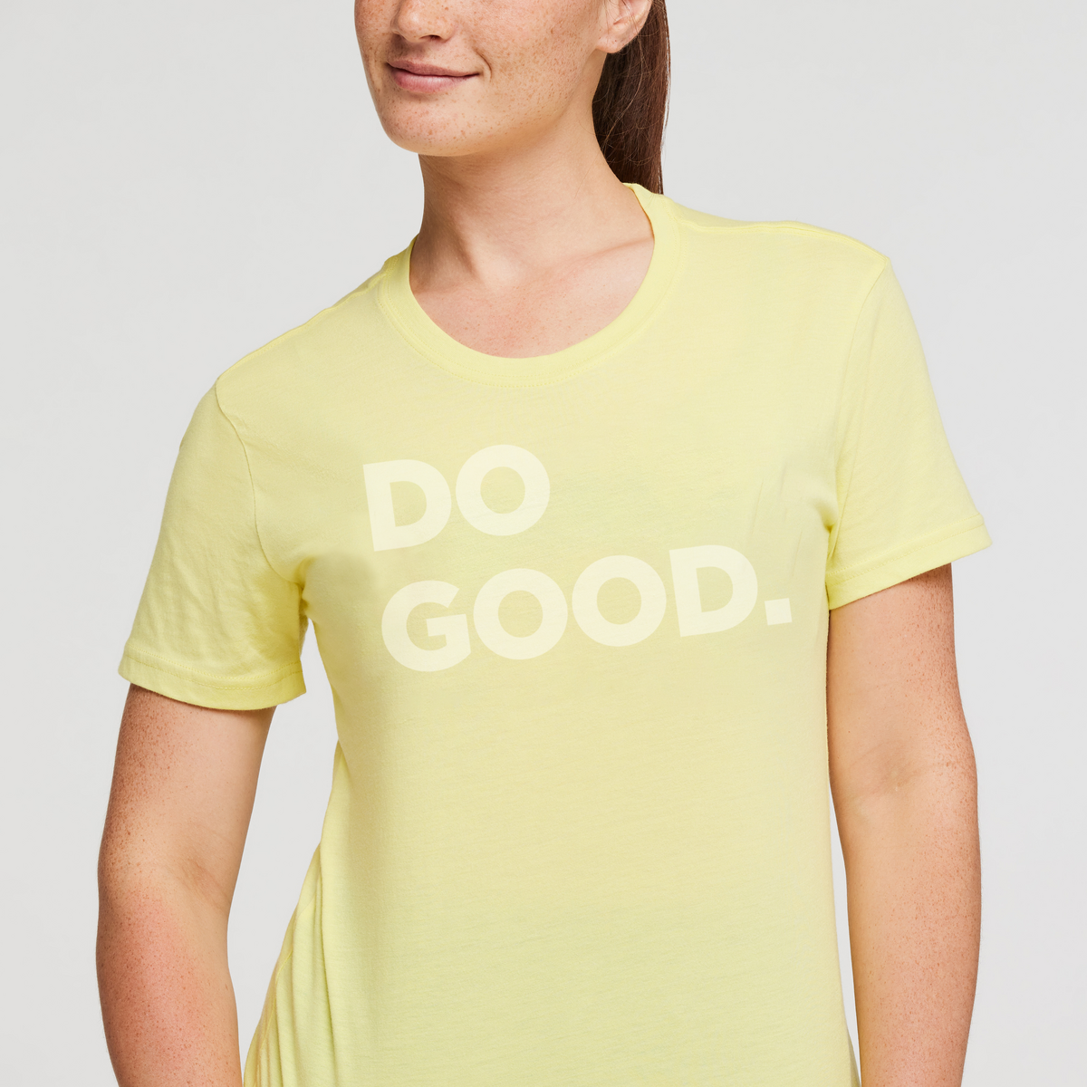 Do Good T-Shirt - Women's, Lemonade, Model Aya