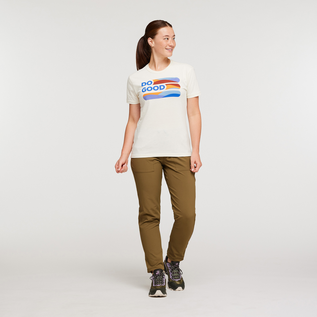 Do Good Stripe Organic T-Shirt - Women's, Bone, Model Aya