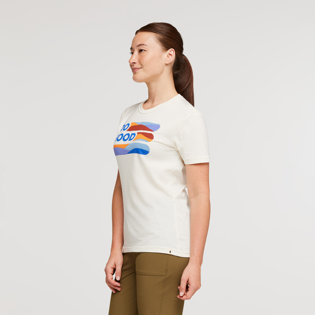 Do Good Stripe Organic T-Shirt - Women's, Bone, Model Aya