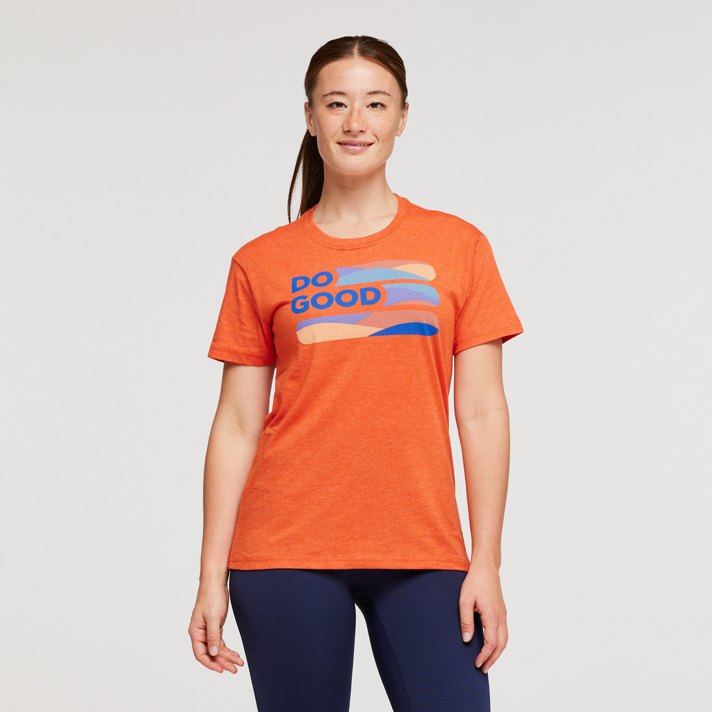 Do Good Stripe Organic T-Shirt - Women's, Canyon, Model Aya