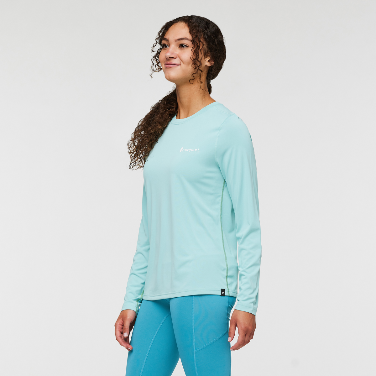 Fino Long-Sleeve Tech Tee - Women's, Sea Glass, Model London