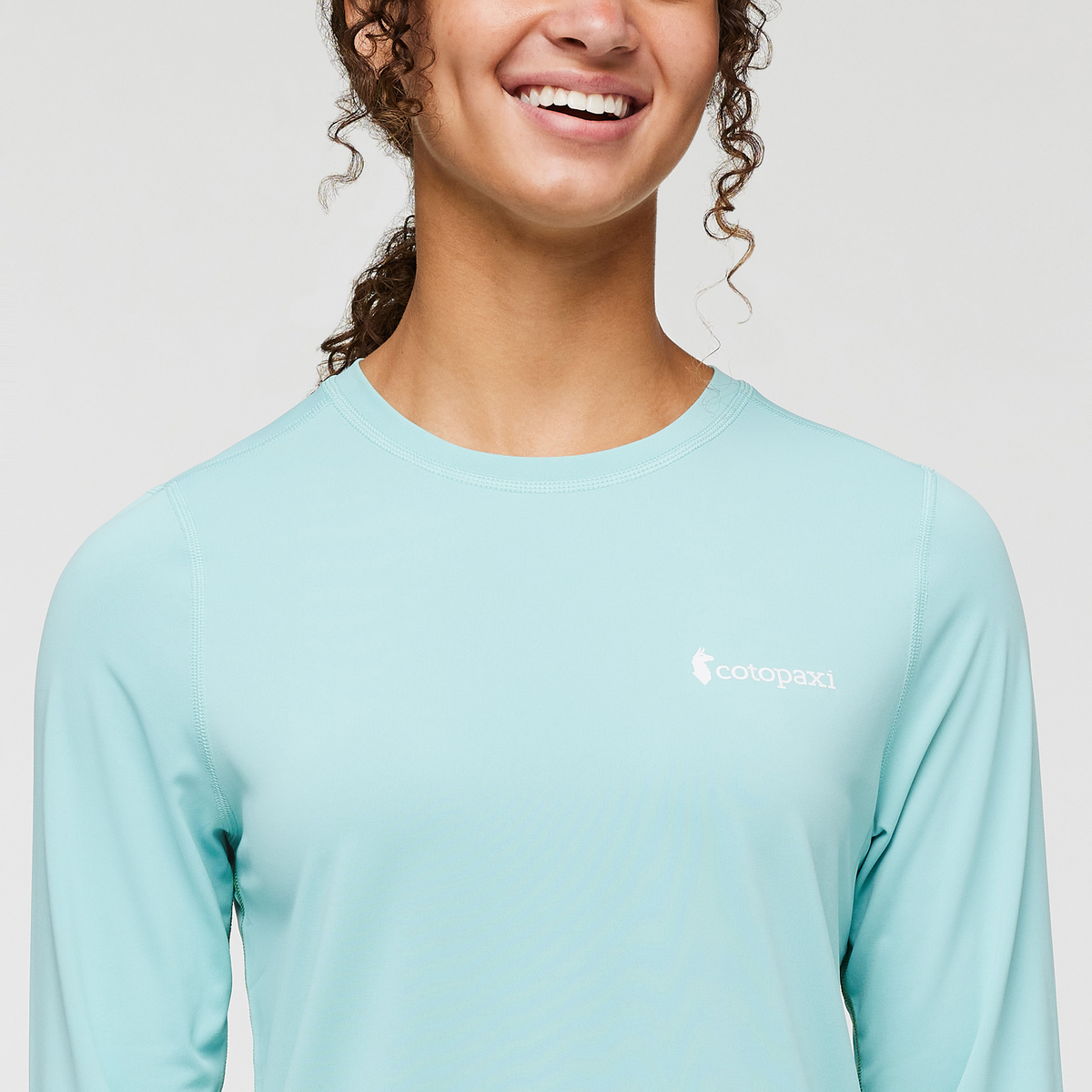 Fino Long-Sleeve Tech Tee - Women's, Sea Glass, Model London