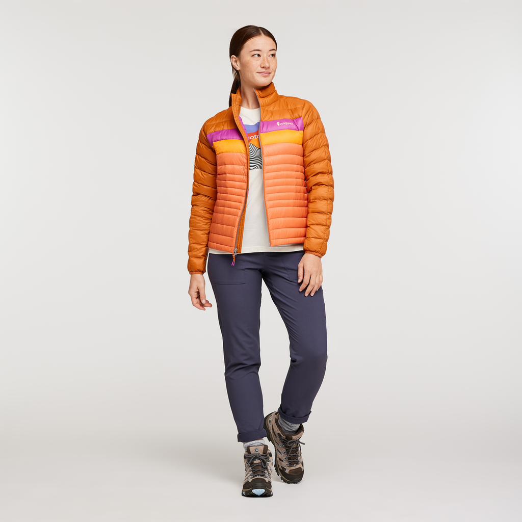 Fuego Down Jacket - Women's, Mezcal/Nectar, Model Aya