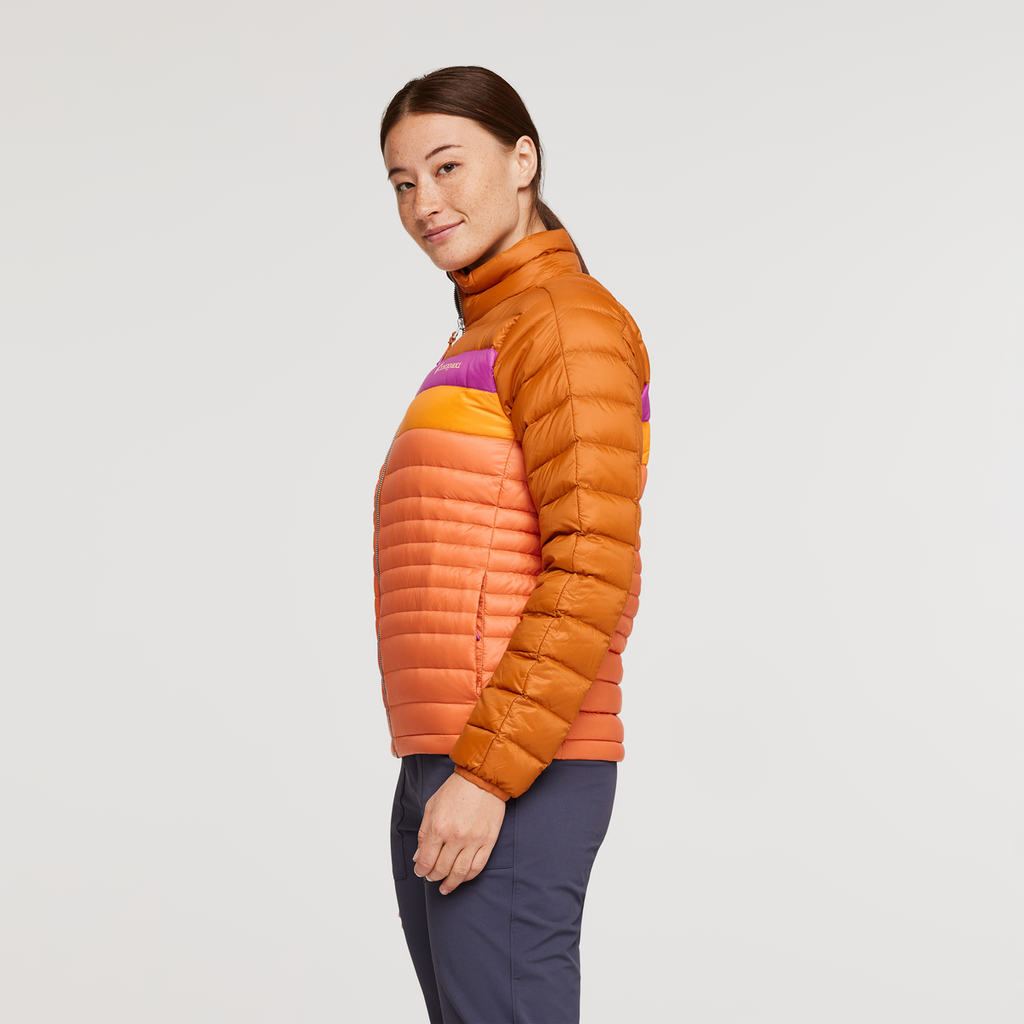 Fuego Down Jacket - Women's, Mezcal/Nectar, Model Aya