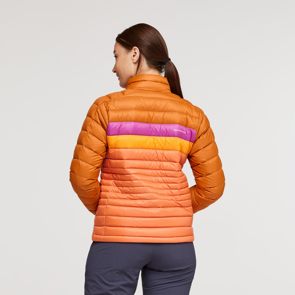 Fuego Down Jacket - Women's, Mezcal/Nectar, Model Aya