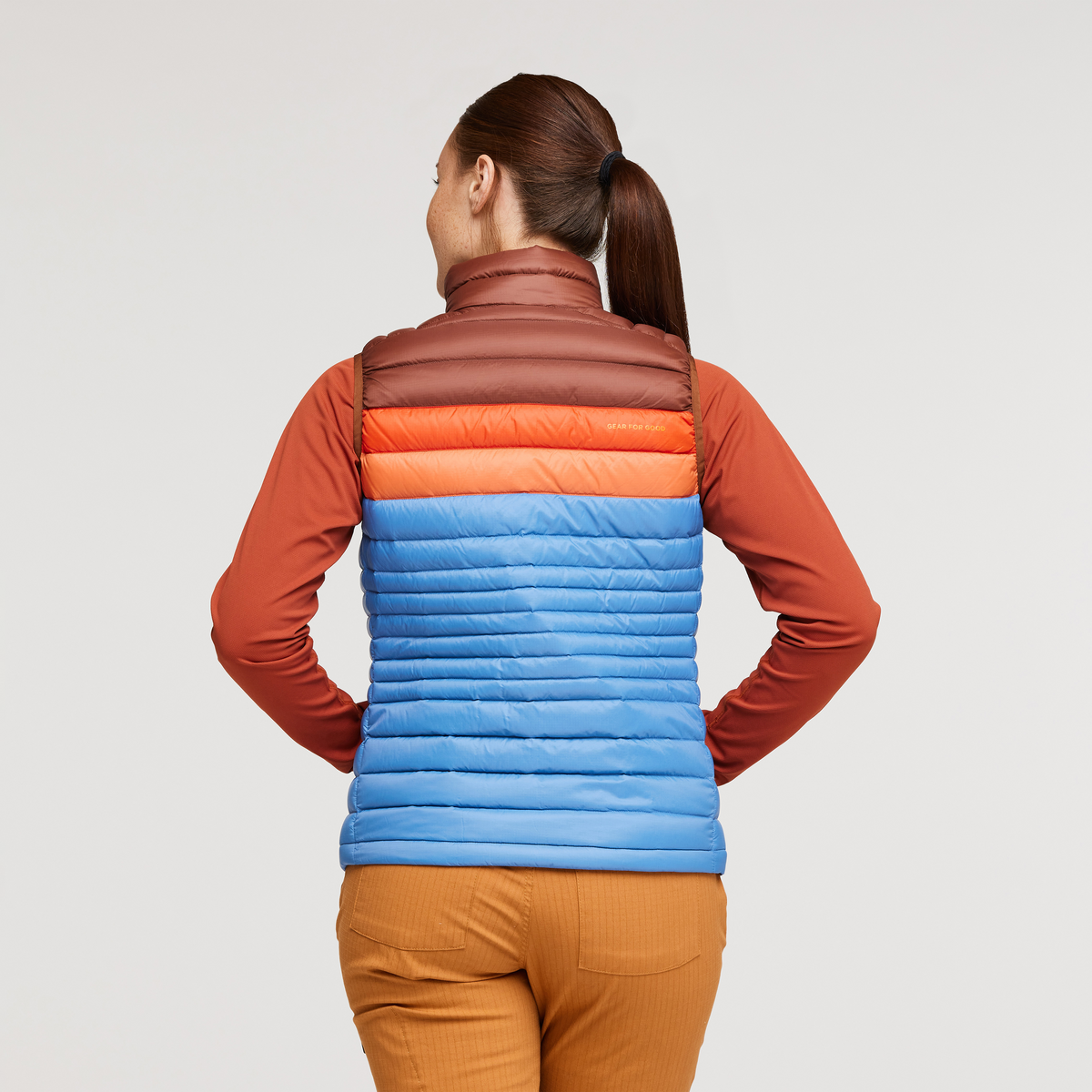 Fuego Down Vest - Women's, Acorn/Lupine, Model Aya
