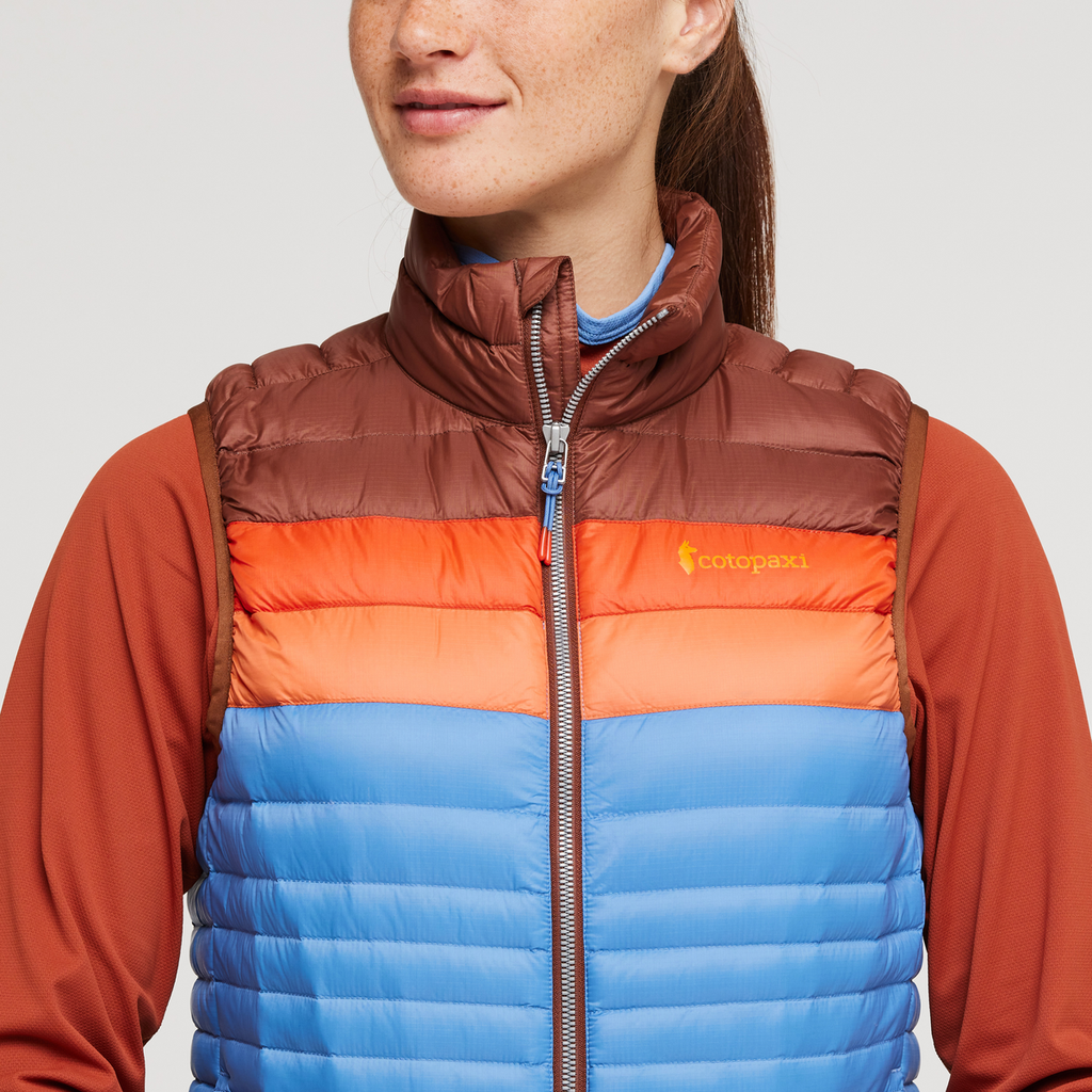 Fuego Down Vest - Women's, Acorn/Lupine, Model Aya