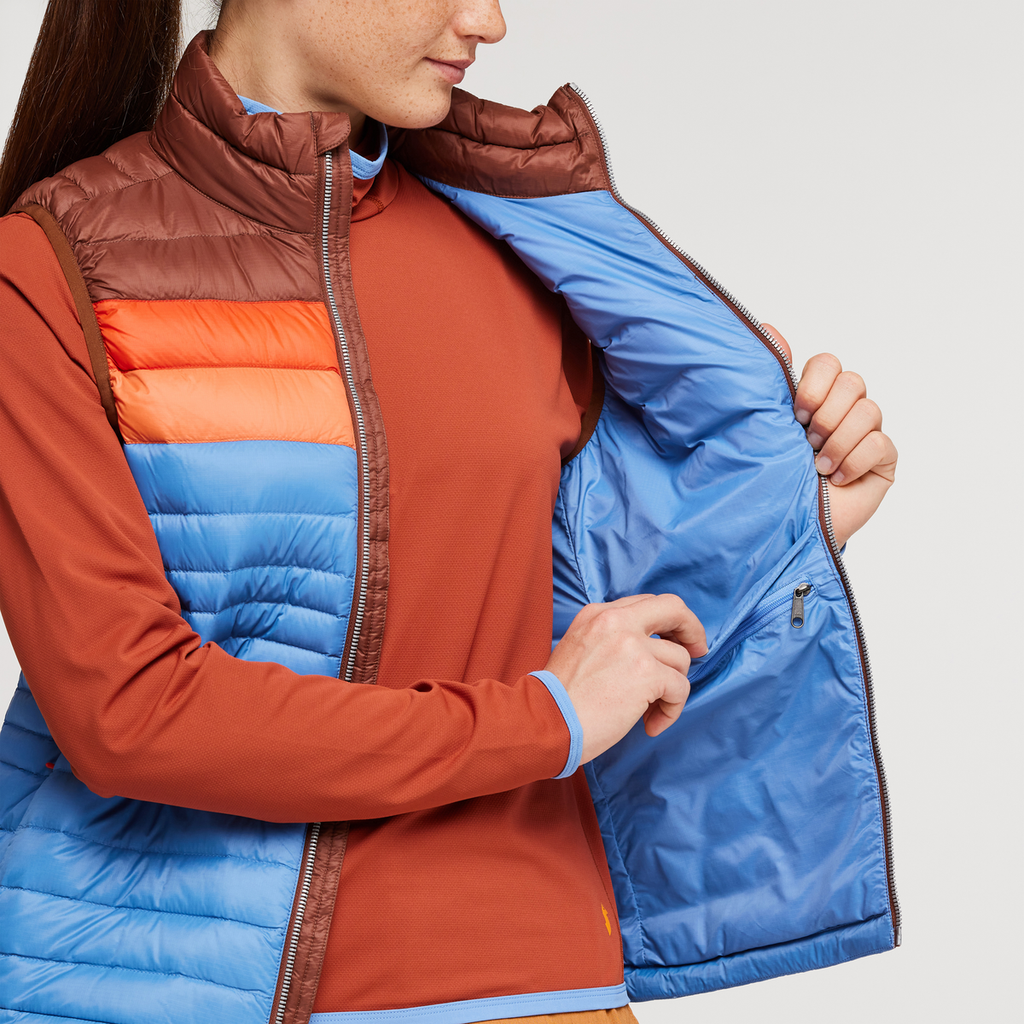 Fuego Down Vest - Women's, Acorn/Lupine, Model Aya