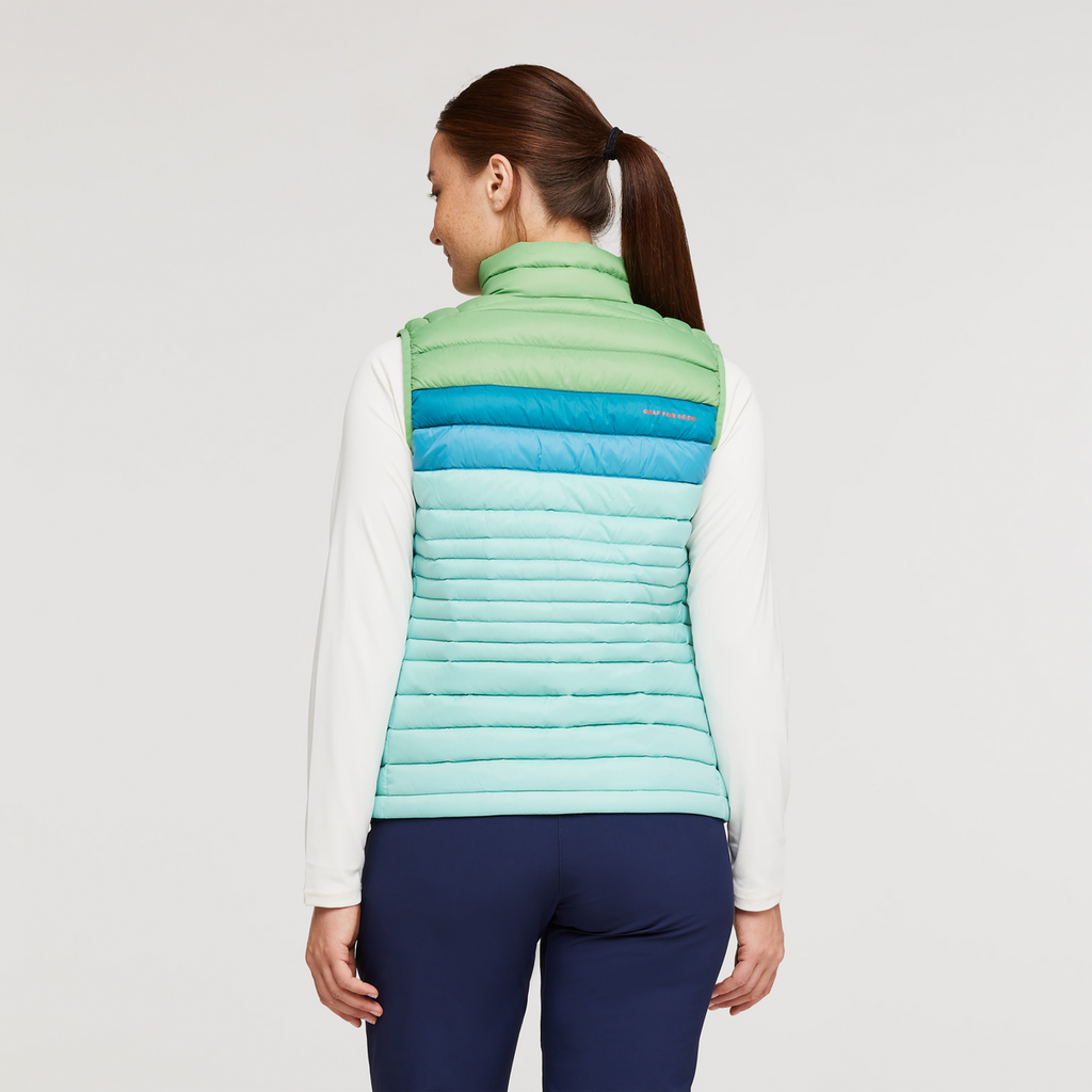 Fuego Down Vest - Women's, Kelp/Sea Glass, Model Aya