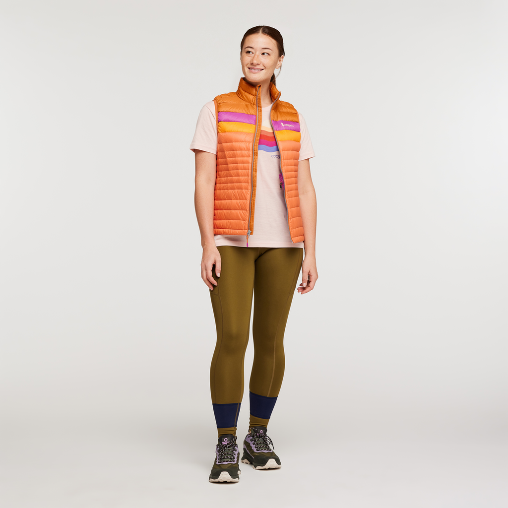 Fuego Down Vest - Women's, Mezcal/Nectar, Model Aya