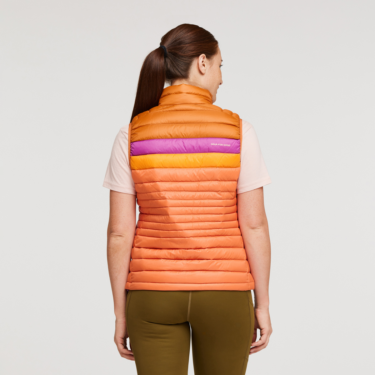 Fuego Down Vest - Women's, Mezcal/Nectar, Model Aya