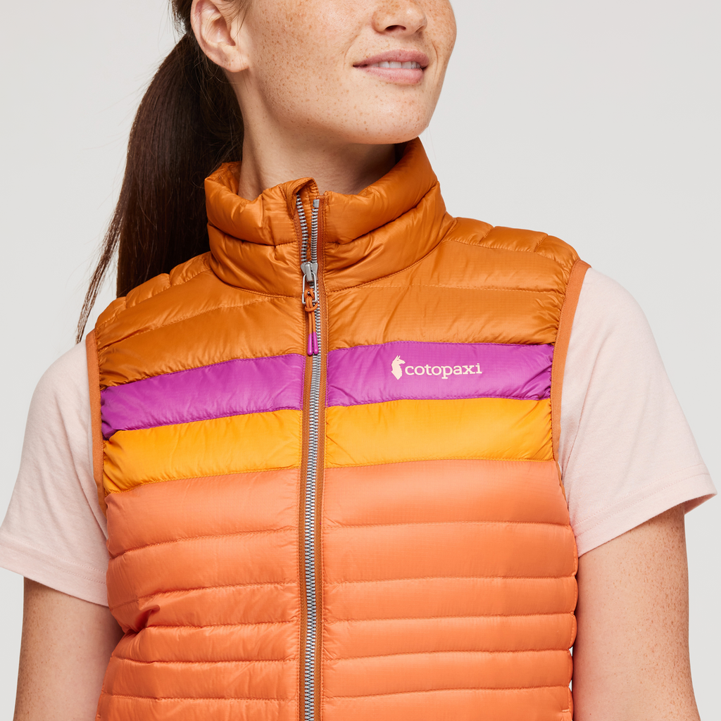 Fuego Down Vest - Women's, Mezcal/Nectar, Model Aya