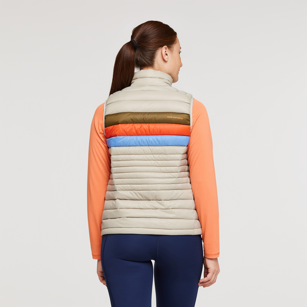 Fuego Down Vest - Women's, Pebble Stripes, Model Aya