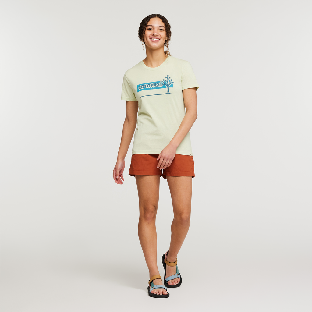 Hello Desert Organic T-Shirt - Women's, Lichen, Model London