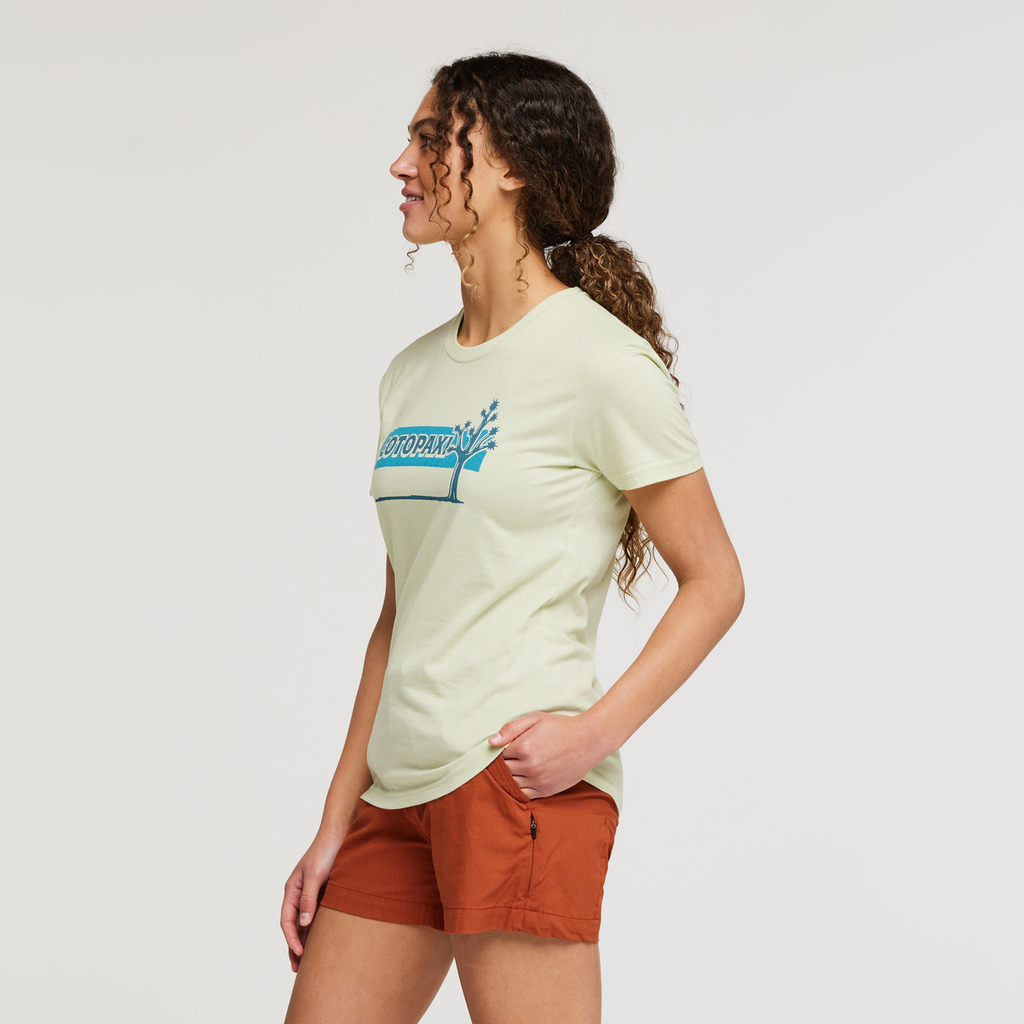 Hello Desert Organic T-Shirt - Women's, Lichen, Model London